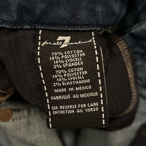 7 for all Mankind B(AIR) Authentic The Ankle Skinny Denim Jeans Size 28 - Picture 9 of 12